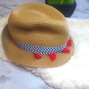 Accessory Depot bohemian straw fedora with tassles